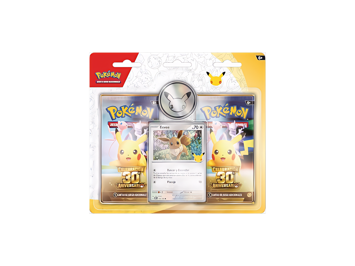 Pokémon TCG - Blíster 30 Aniversario 2 sobres con moneda ( Español)
