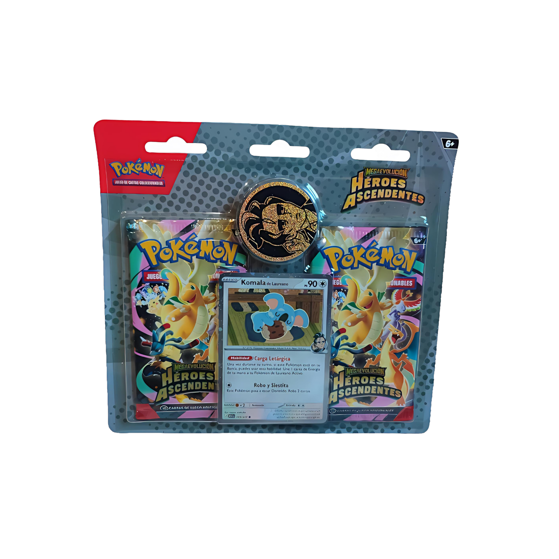 pokemon blister 2 sobres heroes ascendentes komala español