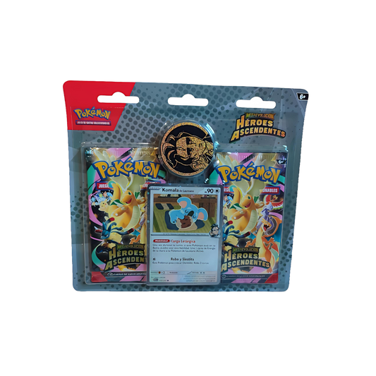 pokemon blister 2 sobres heroes ascendentes komala español