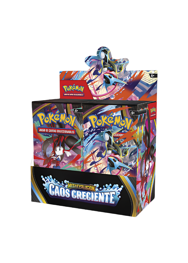Booster Box Caos Creciente – Caja de 36 sobres de cartas Pokémon TCG en español