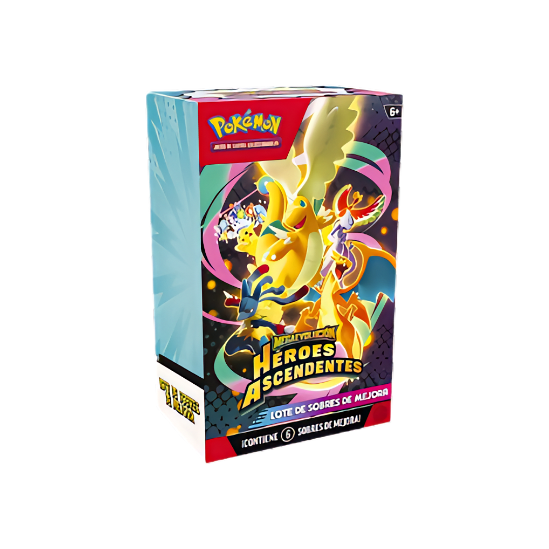Booster Bundle Héroes Ascendentes Pokémon TCG en español con 6 sobres oficiales