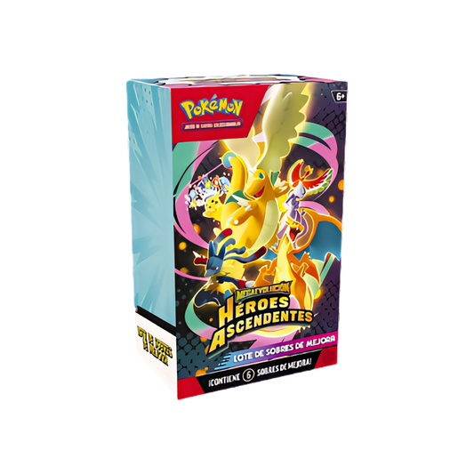Booster Bundle Héroes Ascendentes Pokémon TCG en español con 6 sobres oficiales